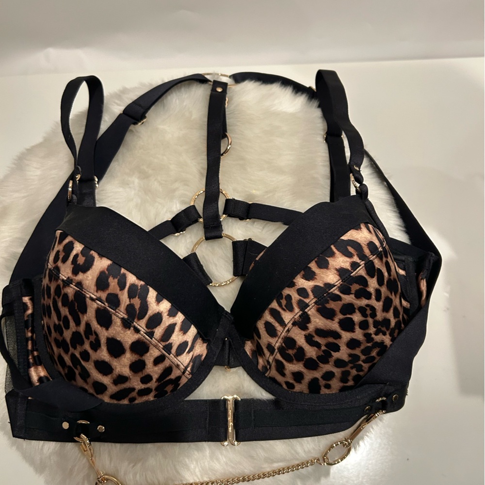 EUC Honey Birdette Kukuro Leopard Bra 38DDD